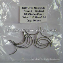 Suture chirurgicale jetable avec aiguilles